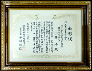 M&Aベストパートナー賞表彰状